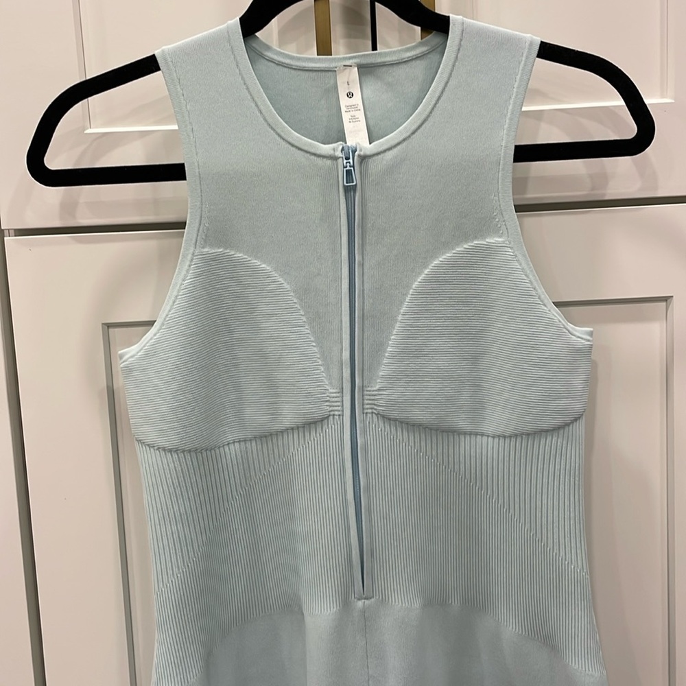2023 Lululemon Athletica Tight-Fit Knit Bodysuit in Powder Blue Size Lar… - Picture 2 of 13